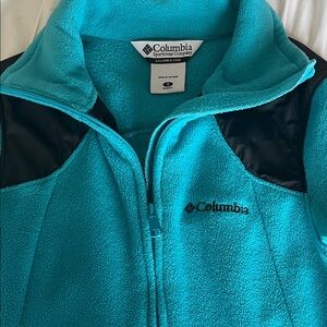 Columbia Turquoise and Black Fleece Jacket